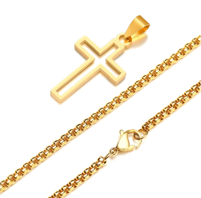 Gold Cross Necklace for Men