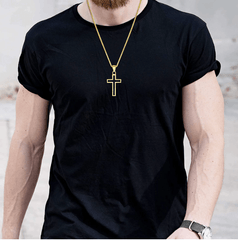 Gold Cross Necklace for Men