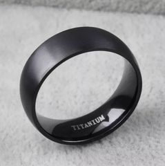 Mens Black Titanium  Ring