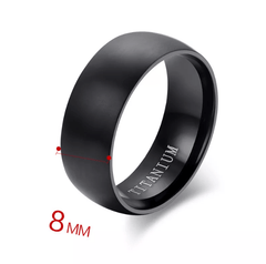 Mens Black Titanium  Ring