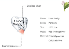 Family Love Charm for Bracelet