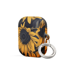 Sunflower Black Case for AirPods