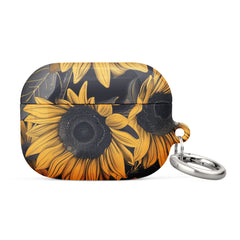 Sunflower Black Case for AirPods