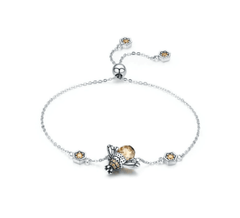 Silver Honey Bee Bracelet 