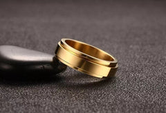 Unisex Gold Spinner Ring