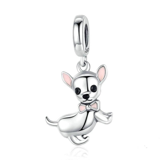 Sterling Silver Chihuahua Dog Charm