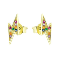 Gold Flash Stud Earrings