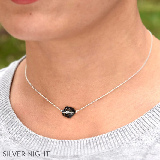 Silver Night Choker & Bracelet Fine Jewellery Set