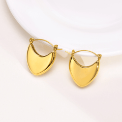 Gold Heart Hoop Earrings for Women