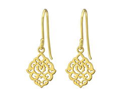 Gold Plated Silver Filigree Earrings