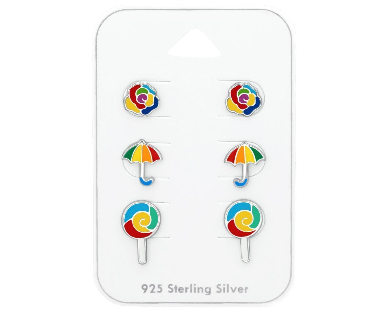 Kids Silver Rainbow Jewellery Set