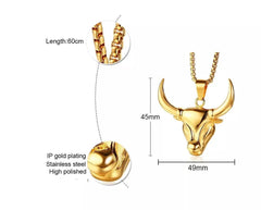 Gold Bull  Necklace