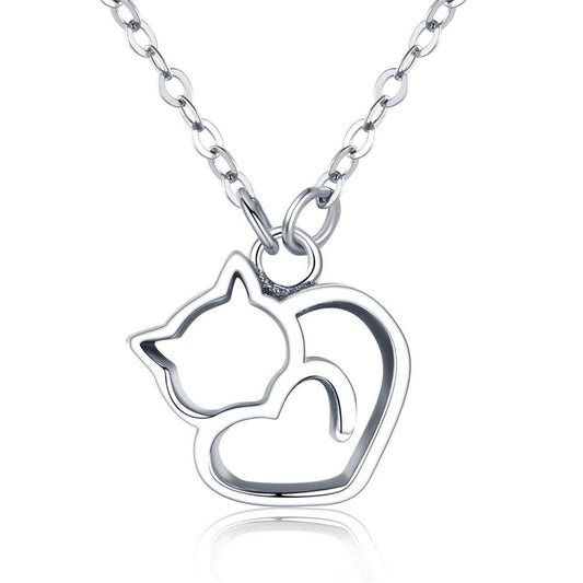 Sterling Silver Cat Pendant