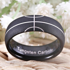 Tungsten Two Tone Basketball Ring