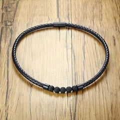 Lavastone Leather Choker