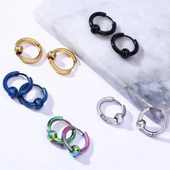 Steel Hoop Earrings for Men