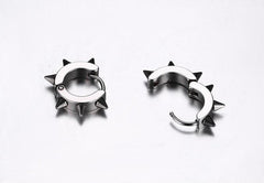 Steel  Hoop Huggies  Earrings for Men & Women