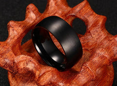 Mens Black Titanium  Ring