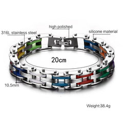 Stainless Steel Rainbow Bangle  Bracelet