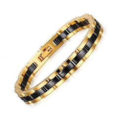 Men's Tungsten Link Chain Adjustable Bangle Bracelet