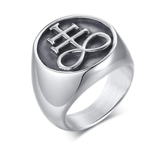 Mens Leviathan Cross Ring