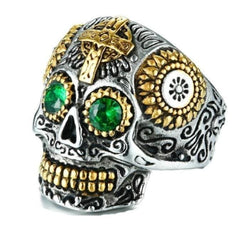 Mens Mexican Sugar Skull Ring