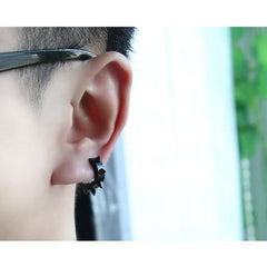 Steel  Hoop Huggies  Earrings for Men & Women