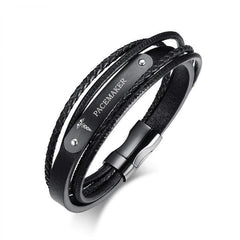 Genuine Leather Medical Alert ID Bracelets