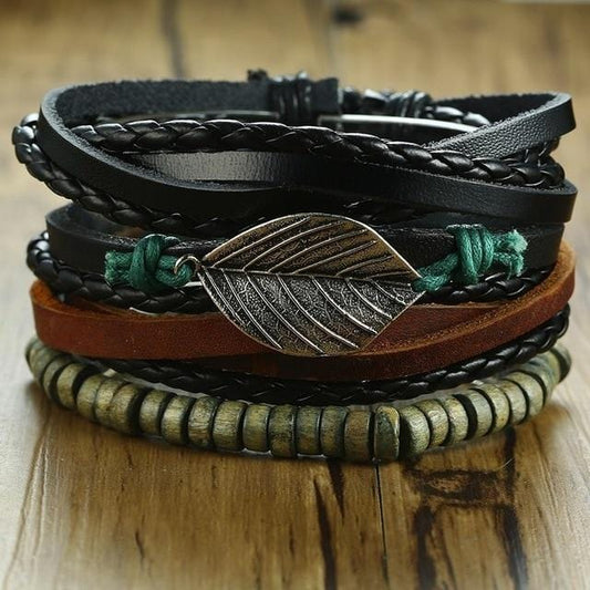 Leather Bracelet Set