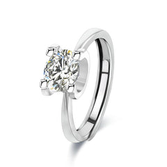 Moissanite Solitaire Engagement Ring