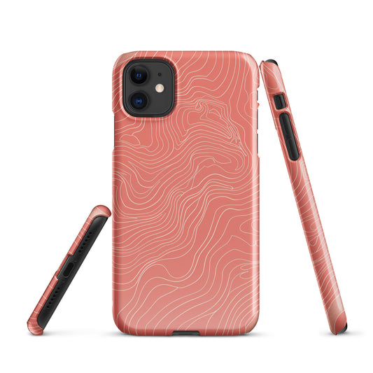 Coral Pink Snap case for iPhone