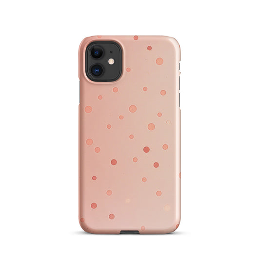 Peach Dots Snap case for iPhone