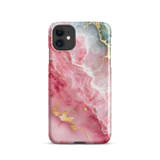 Pink Marble Snap case for iPhone