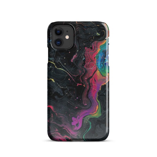 Black rainbow Snap case for iPhone