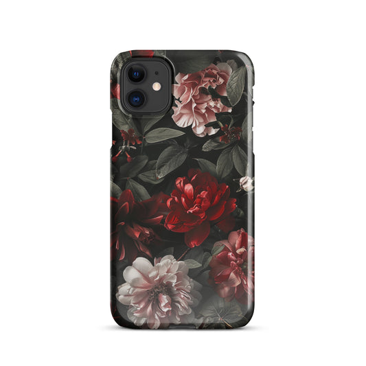 Pink Red Floral Snap case for iPhone