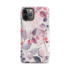 Pink Floral Snap case for iPhone