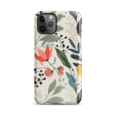 Botanical leaves Snap case for iPhone