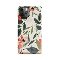 Flower leave Snap case for iPhone