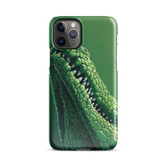 Green Crocodile Snap case for iPhone