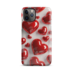 Red Hearts Snap case for iPhone