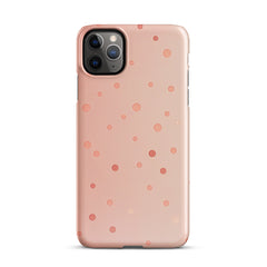 Peach Dots Snap case for iPhone