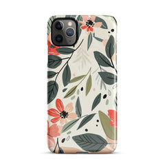 Flower leave Snap case for iPhone