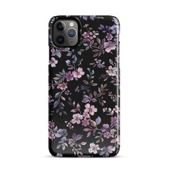 Black Floral Snap case for iPhone