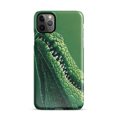 Green Crocodile Snap case for iPhone