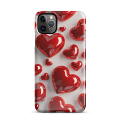 Red Hearts Snap case for iPhone