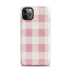 Pink Check Snap case for iPhone