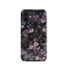 Black Floral Snap case for iPhone