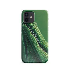 Green Crocodile Snap case for iPhone