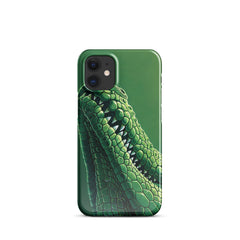 Green Crocodile Snap case for iPhone