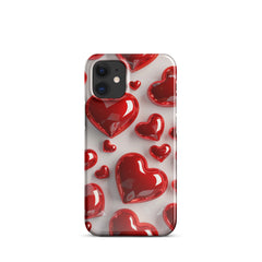 Red Hearts Snap case for iPhone